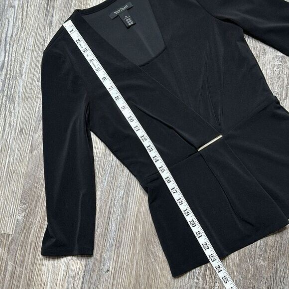 WHITE HOUSE | BLACK MARKET • XS • black • lined • 3/4 sleeve • woman’s top - Picture 6 of 10